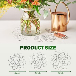 3 Chiếc Thép Không Gỉ Hoa Lưới Tổ Chức 2026 Hoa Sắp Xếp Giá Đỡ Có Thể Tái Sử Dụng Ếch Hoa Thân Giá Đỡ Cho Bình tự làm Trang Trí Nhà 3 cái thay thế ổn định bền bỉ chắc chắn phù hợp dùng cho gia đình căn hộ văn phòng và không gian nhỏ