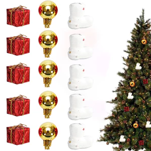 12 Chiếc Mini Lễ Hội Trang Trí Bộ Đồ Trang Trí Giáng Sinh Cây Giáng Sinh Mặt Dây Chuyền Hộp Quà Mini