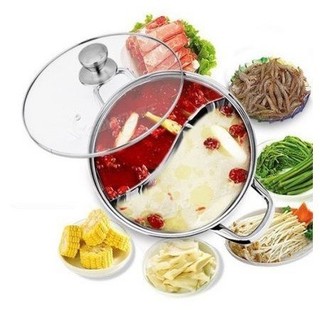 Nồi nấu lẩu 2 ngăn dùng cho mọi loại bếp, chất liệu inox siêu bền - tiện dụng, đa năng