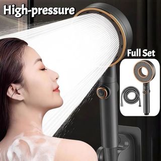 Đầu vòi hoa sen áp lực AWNGD, có thể điều chỉnh ở 3 cấp độ Giao diện chung Đầu vòi hoa sen áp suất cao, Nút chặn nước bằng một cú nhấp chuột Chống bỏng Tăng áp lực nước Bộ đầu vòi hoa sen