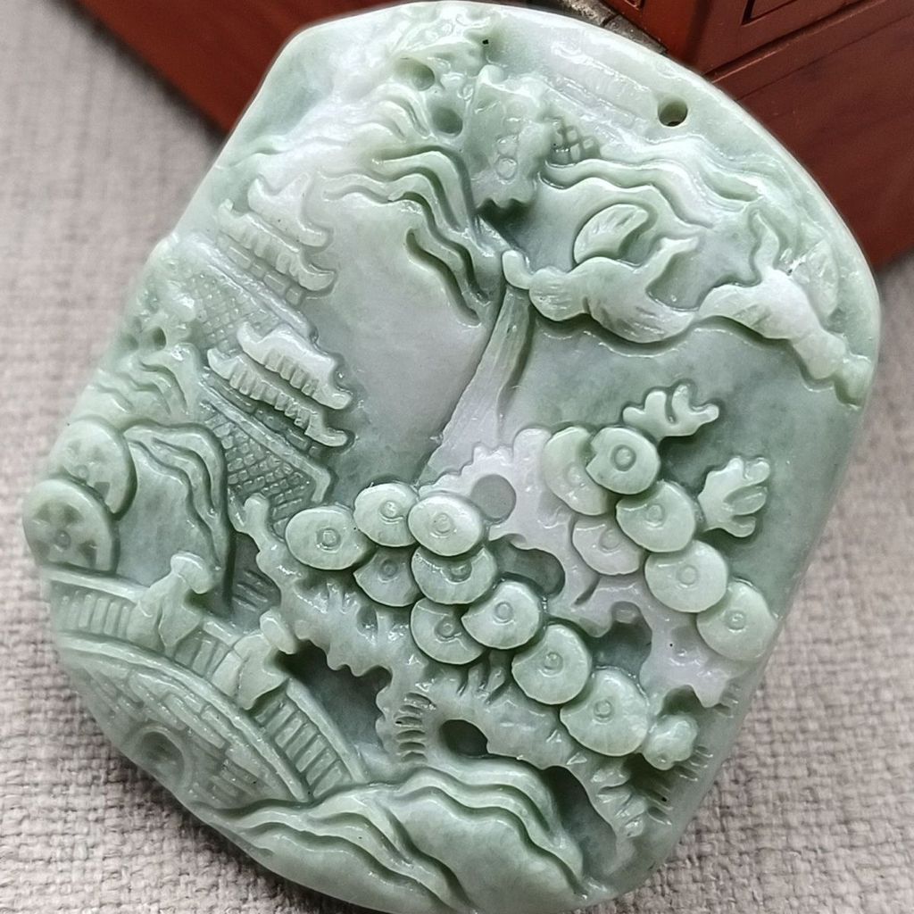 Mặt Dây Chuyền Tròn Natural Quartz Cuica, An Toàn Cho Nam và Nữ, Phong Cách Alpine