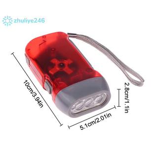 < zhuliye246 > Đèn LED ép tay Dynamo Crank Power Wind Up Đèn pin tự tạo Đèn cắm trại Đồ dùng gia đình ngoài trời