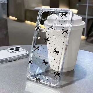 Vỏ Nơ Nhỏ Dễ Thương Cho IPhone 17 Pro Max 16 15 14 13 12 11 Pro Max 16E Plus 17 Vỏ Khí Hoạt Hình TPU Trong Suốt Chống Sốc Camera Bảo Vệ Silicon Mềm