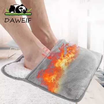 Thảm sưởi chân DAWEIF, Tấm sưởi chân điện hai mặt tiết kiệm điện, Máy sưởi ấm chân tiện lợi có thể giặt được 2 trong 1 Đệm sưởi ấm văn phòng