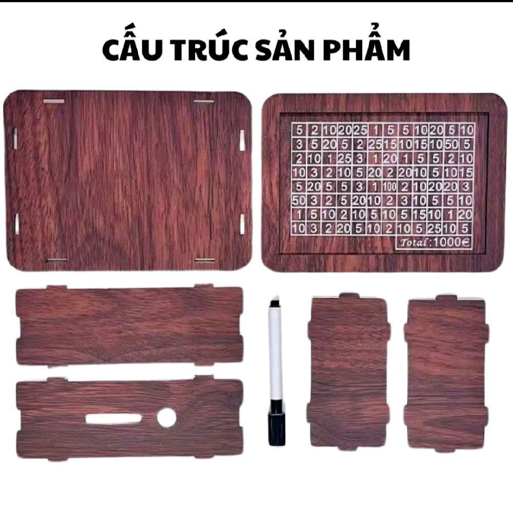 Hộp gỗ tiết kiệm tiền, ống tiết kiệm, két gỗ đựng tiền tiết kiện có thể đựng tiền xu và tiền giấy, nhiều mẫu