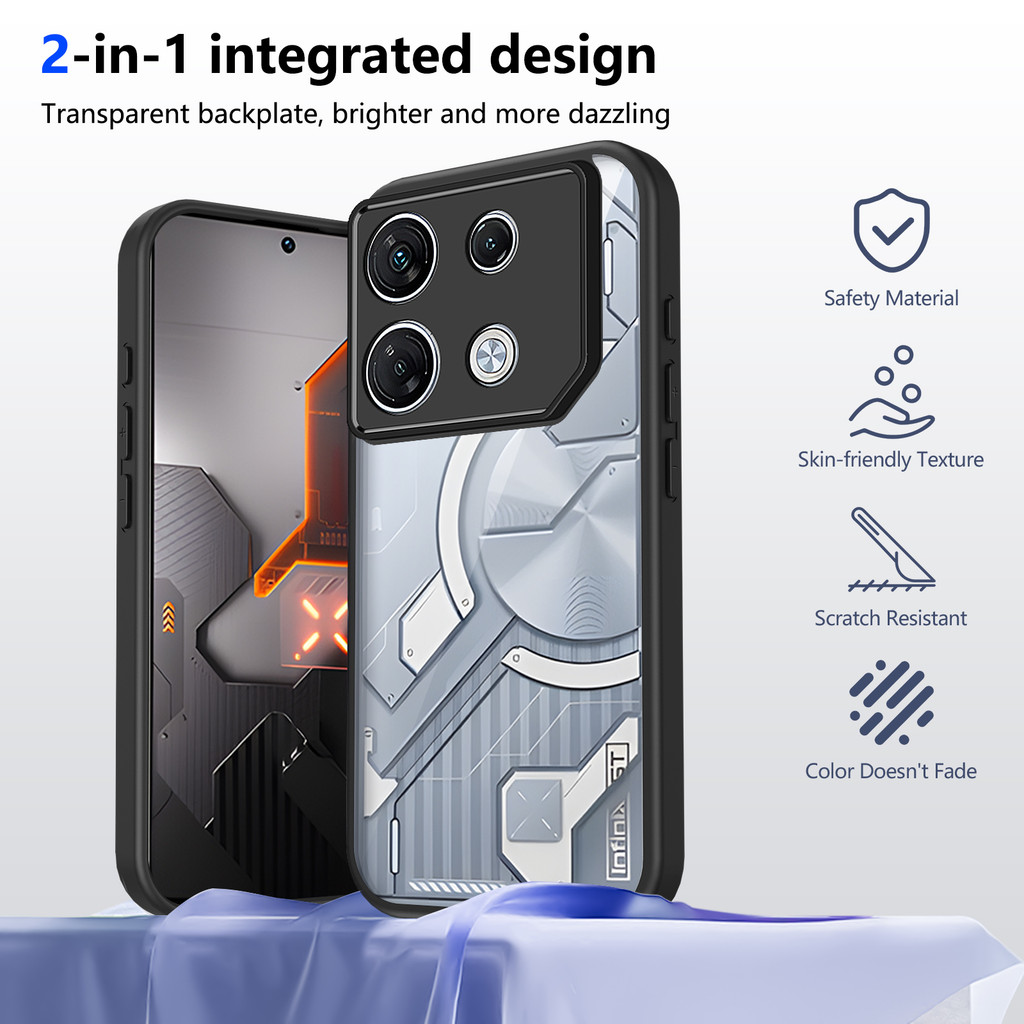 Ốp lưng Infinix GT 20 Pro 5G Vỏ trong suốt mờ thời trang cho Infinix GT 20 Pro 5G Vỏ điện thoại