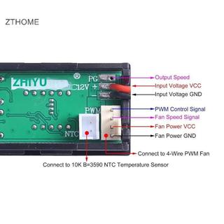 ZTHOME 1 Bộ 12V3A Màn Hình Kỹ Thuật Số Tốc Độ Khung Xe Giảm Tiếng Ồn 4 Dây Quạt Điều Khiển Nhiệt Độ Bộ Điều Khiển Tốc Độ HOT