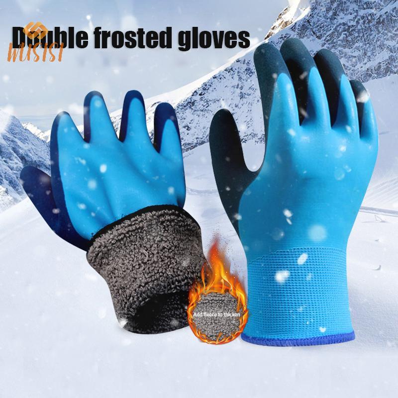 [WUSISI] -30 độ Bảo quản lạnh Găng tay bảo hộ lao động Unisex Câu cá Găng tay làm việc chống gió giữ nhiệt chống lạnh MỚI