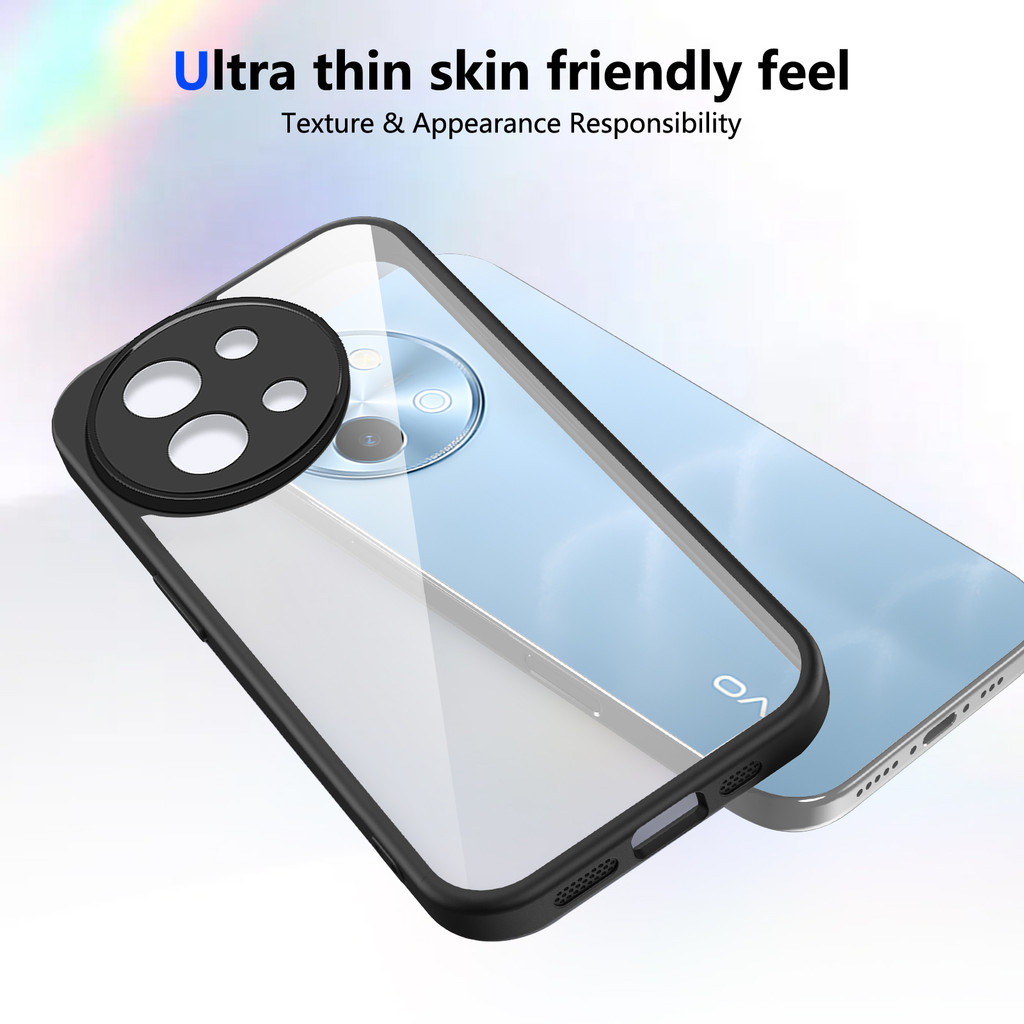Ốp lưng Vivo Y38 5G Vỏ trong suốt mờ thời trang cho Vivo Y38 5G Vỏ điện thoại