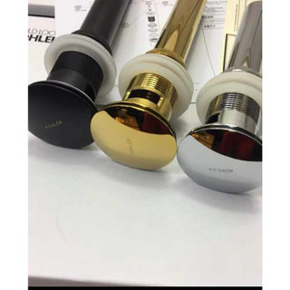 Ống thoát nước lớn Kohler K-R7120T, phụ kiện thoát nước gốm chống mùi, màu bạc/đen/vàng