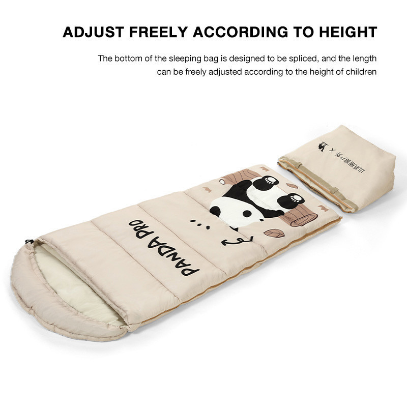 Túi ngủ giữ nhiệt Cotton ngoài trời CAMEL CROWN dành cho trẻ em, thích hợp để cắm trại qua đêm, chống nước và chống gió
