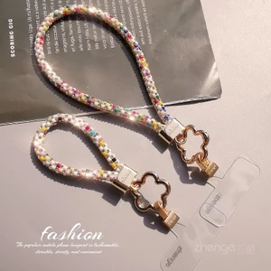 Mới trong 30 ngày!!Phụ Kiện Điện Thoại Di Động Flash Kim Cương Điện Thoại Di Động Dây Đeo Tay Kim Loại Xoay Móc Ngắn Du Lịch Ngoài Trời Mua Sắm Chống Mất Dây Xích Tay Chống Sốc