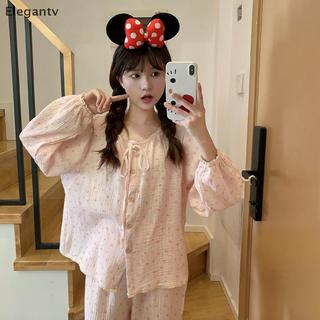 Bộ Đồ Ngủ Hoa Ren Phong Cách Hàn Quốc Cho Nữ, Thích Hợp Mùa Thu Đông Xuân