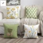 Ốp Gối Khăn Hoa Thêu - Sofa Vải Đệm Văn Phòng Đầu Giường