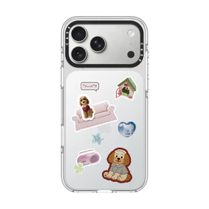 Ốp Điện Thoại Cho Chó Sofa Pha Lê Đá Dễ Thương Cho iPhone 17 Pro Max 16 15 14 13 17Air 16Plus Ốp Lưng Trong Suốt Cứng Chống Sốc Bảo Vệ