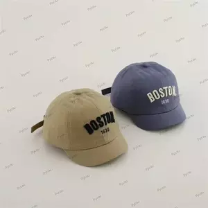 Mũ bóng chày trẻ em PYCOU, Thiết kế chữ cái Mũ có đỉnh cao phong cách trẻ em, Chất liệu cotton trẻ em Họa tiết thêu chống nắng Mũ cotton Hip Hop cho bé gái
