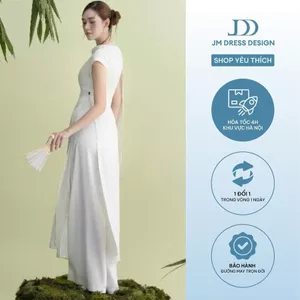 Quần Áo Dài 2 Ly Trước Cạp Chun Sau 3M02.2509. Quần Lụa Mềm Mặc Cùng Áo Dài. Quần Tơ Mỏng Mát Cao Cấp Thiết Kế Bởi JM