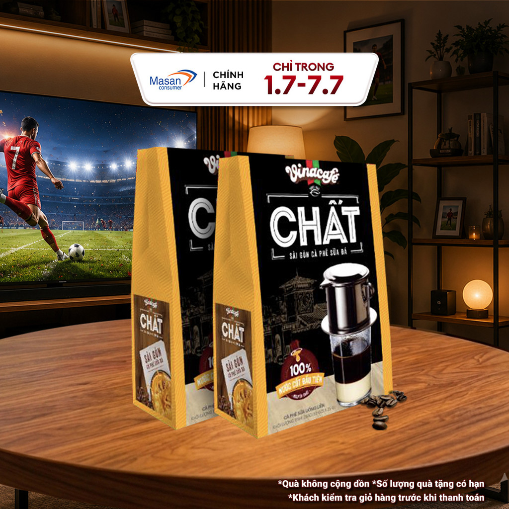 Combo 2 Cà Phê Vinacafé Chất Sài Gòn Cà Phê Sữa Đá - Hộp 10 Gói x 29g