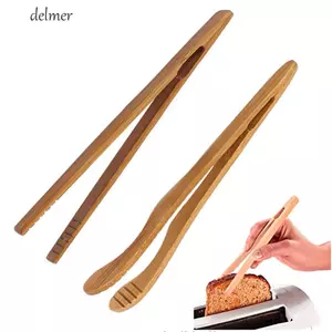 DELMER Kẹp Thực Phẩm Nhà Bếp Bánh Mì Muffin Nấu Ăn Tre Trái Cây Bánh Mì Nướng Kẹp