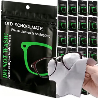 Vải kính da lộn chống sương mù - Khăn lau kính mắt tái sử dụng được bọc riêng lẻ