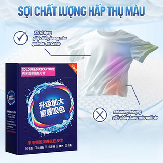 [COD] Giấy Hút Màu Dư Khi Giặt - Giữ Màu Sáng Bền, Áo Luôn Mới
