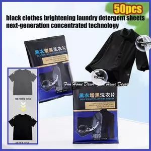 Thuốc nhuộm quần áo màu đen 50 miếng cố định màu sắc tươi sáng Vải nhuộm màu đen Tấm giặt cho áo thun Quần jean Cotton Len jiwvn