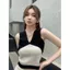 Mùa xuân hè 2026 Hot Girl Cổ chữ V dệt kim Áo yếm ôm vừa vặn Thiết kế gợi cảm Cảm giác mặc bên trong Trang phục bên ngoài Phù hợp cho nữ