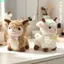 QEARY Tân Cương Búp Bê Cừu Cho Bé, Cừu Mặt Trần PP Cotton Cừu Nhỏ Móc Khóa, Văn Hóa Truyền Thống Kawaii Dễ Thương DIY Cừu Móc Khóa Xe Ô Tô Mặt Dây Chuyền