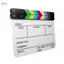 Apill SENECESLI Phim acrylic Clapperboard Xóa khô từ tính với dải hiệu chỉnh màu 11,8x9,5 inch Tấm gỗ giám đốc chuyên nghiệp để làm phim Trang trí phòng thu (Trắng)