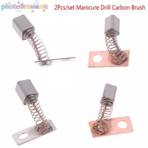 Photoframe 2Pc Bàn Chải Carbon Tay Cầm Mạnh Thay Thế Bàn Chải Carbon Làm Móng Tay Khoan Phụ Kiện VN