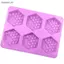 Khuôn silicon xà phòng thủ công 3D Khuôn silicon hình con ong 6 mảnh DIY Khuôn xà phòng thủ công Khuôn làm bánh Honeb DIY tự làm [VN]