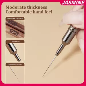 JASMINE Gỗ Đàn Hương Cực Mịn Thiết Kế Móng Tay Dòng Bút Móng Tay Xây Dựng Tranh Bàn Chải Uv Gel Nối Dài Vẽ Khắc Bút Tự Làm JASMINE