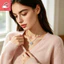 Cảm giác tươi tắn và nữ tính của Camellia, quà tặng ngày lễ thích hợp, vòng cổ cá tính