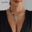 AqToCna Mặt Dây Chuyền Giọt Nước Kim Cương Hình elip Nelace Hạt Không Đều Dây Xích Choker Kim Cương Giả Nelace Tiệc Cưới Trang Sức Quà Tặng AqToCna