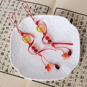 Nezha Yansheng Đồ Trang Trí Đỏ Sáng Tạo s Phong Cách Trung Hoa Điện Thoại Di Động Dây Xích Túi Treo Quà Tặng Trang Sức Móc Khóa Phụ Kiện 7.2