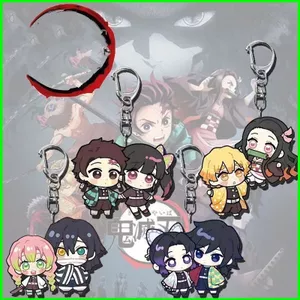 HT3 Demon Slayer Acrylic Móc Khóa Anime Tomioka Giyuu Kanroji Mitsuri Mặt Dây Chuyền Cho Ba Lô Túi & Chìa Khóa TH3