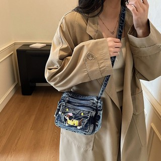 Túi đeo vai nữ, túi đeo chéo, phong cách retro thời trang Mỹ, thích hợp cho du lịch