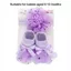 Bộ băng đô cho bé BRBRAA, Bộ tất trẻ em co giãn mềm mại pha trộn Cotton, Bộ tất trang trí nơ ren hoa vải tuyn Bộ đạo cụ chụp ảnh