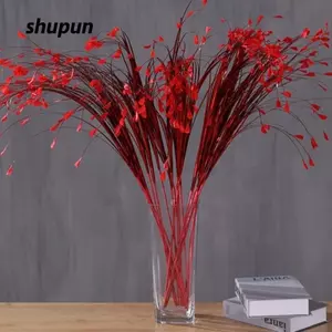 SHUPUN 5 Cái / gói Cỏ Công, Cỏ Nhân Tạo Nhiều Màu 80cm, 20 Đầu Tự Nhiên Họa Tiết Lông Vũ Reed Pampas Cỏ Thiết Kế Nội Thất