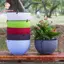 PWSSEND Giỏ dệt Plaited, Chậu hoa trồng cây trong nhà bằng nhựa tròn, Trang trí sân vườn có dây chuyền Trang trí nội thất Chậu hoa treo ban công