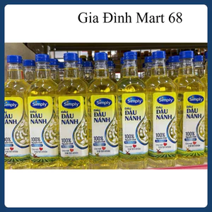 Thùng 12 Chai Dầu Ăn Simply 1L Chính Hãng – Dầu Đậu Nành Cao Cấp, Date Mới