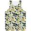 Plumeria Flower Unisex Tank Top, Áo thun khô nhanh không tay in đầy đủ, Thời trang mùa hè mềm mại thoáng khí