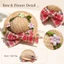 Dệt Tay Ống Hút Mũ Mini Tóc Barrette Trang Trí Với Hoa Nhỏ Và Nơ Kẻ Sọc Di Động Cá Sấu Kẹp Cho Cô Gái Mùa Hè Kiểu Tóc