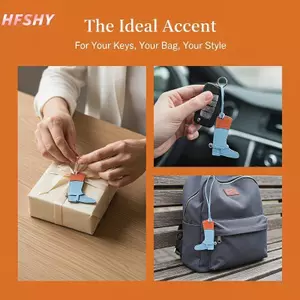 HFSHY Da Thủ Công Boot Charm Color-Blo Design Multiuse Bag Mặt Dây Chuyền Móc Khóa Cho Sneaker Bapa Decor VN