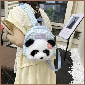 SQ11 Dễ Thương Gấu Trúc Kẻ Sọc Sang Trọng Ba Lô Mới Thời Trang Thường Ngày Nhẹ Ba Lô Thiết Kế Thích Hợp