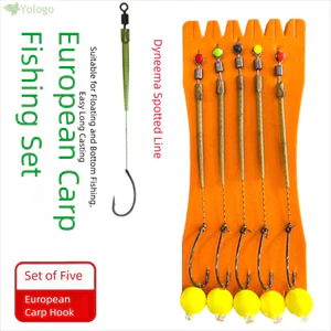 YOLOGO 5 chiếc Móc câu tóc, Móc câu cá Pesca Flip / Iseni Móc câu cá chép, Thiết bị 2025 Sẵn sàng Kích thước 2 # -12 # Giàn khoan cá chép mồi câu cá