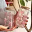 500ml Nơ Nhựa Cốc Nước Hình Bình Có Nắp Và Ống Hút Cho Đá Cà Phê Nước Uống Cốc Quà Tặng