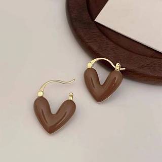 JULYHOT Pháp Lãng Mạn Men Đỏ Hình Trái Tim Mặt Dây Chuyền Bông Tai Trang Sức Thời Trang Cho Nữ Bông Tai Phụ Kiện Massivedeals