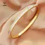 Ins Phong Cách Hợp Thời Trang Kẻ Sọc Zircon Thép Titan Nhẹ Sang Trọng Lắc Tay Thời Trang Tinh Tế Vòng Tay Dành Cho Nữ Người Đàn Ông Quyến Rũ Trang Sức Đơn Giản [Mina]