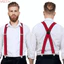 Dây treo làm việc WEETW, Dây treo loại X màu trơn đàn hồi cao, kiểu cổ điển với 4 chốt kẹp chống trượt Dây treo có thể điều chỉnh rộng 5cm Sử dụng trong công việc